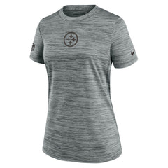 Pittsburgh Steelers Women's Sideline Velocity Dri-FIT T-Shirt Gray