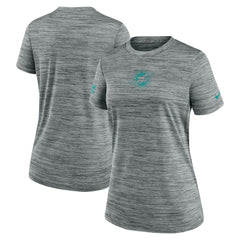 Miami Dolphins Women's Sideline Velocity Dri-FIT T-Shirt Gray
