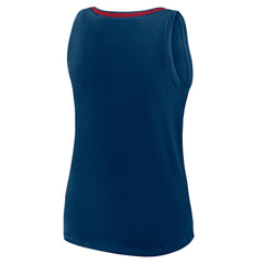 Houston Texans Logo Athletic Women's Stellar Win V-Neck Tank Top Navy