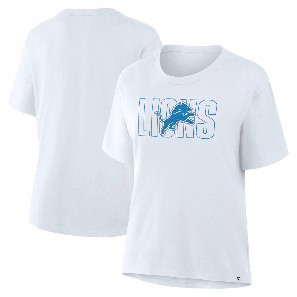 Detroit Lions Women's Line Em Up T-Shirt Ash