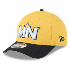 Minnesota Twins New Era City Connect Batting Practice 9FORTY M-Crown Adjustable Hat - Yellow/Black Hats