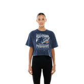 Dallas Cowboys New Era Women's Cropped Boxy Sport Classics Mineral Wash T-Shirt Navy