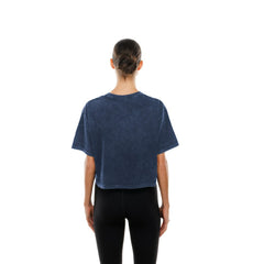 Dallas Cowboys New Era Women's Cropped Boxy Sport Classics Mineral Wash T-Shirt Navy