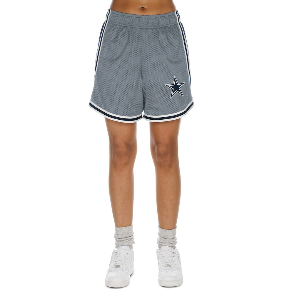 Dallas Cowboys New Era Women's Sport Classics Mesh Shorts Silver/Navy