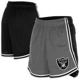 Las Vegas Raiders New Era Women's Sport Classics Mesh Shorts Silver/Black