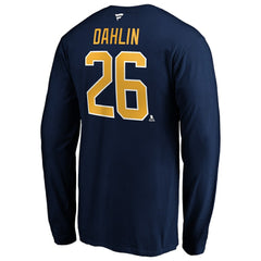 NHL Rasmus Dahlin Buffalo Sabres Fanatics Authentic Stack Name & Number T-Shirt - Navy
