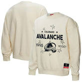 NHL Colorado Avalanche Mitchell & Ness Women's Logo 3.0 Pullover Sweatshirt - Cream