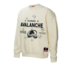 NHL Colorado Avalanche Mitchell & Ness Women's Logo 3.0 Pullover Sweatshirt - Cream