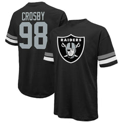 Maxx Crosby Las Vegas Raiders Majestic Threads Name & Number Oversize Fit T-Shirt Black
