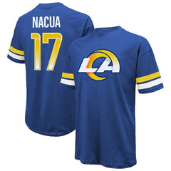 Puka Nacua Los Angeles Rams Majestic Threads Name & Number Oversized Fit T-Shirt Royal