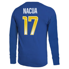 Puka Nacua Los Angeles Rams Majestic Threads Name & Number Non-Distressed Long Sleeve T-Shirt Royal