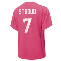 C.J. Stroud Houston Texans Majestic Threads Women's Name & Number T-Shirt Pink