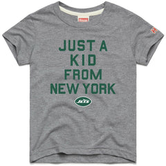 New York Jets Homage Youth Just a Kid Tri-Blend T-Shirt Gray