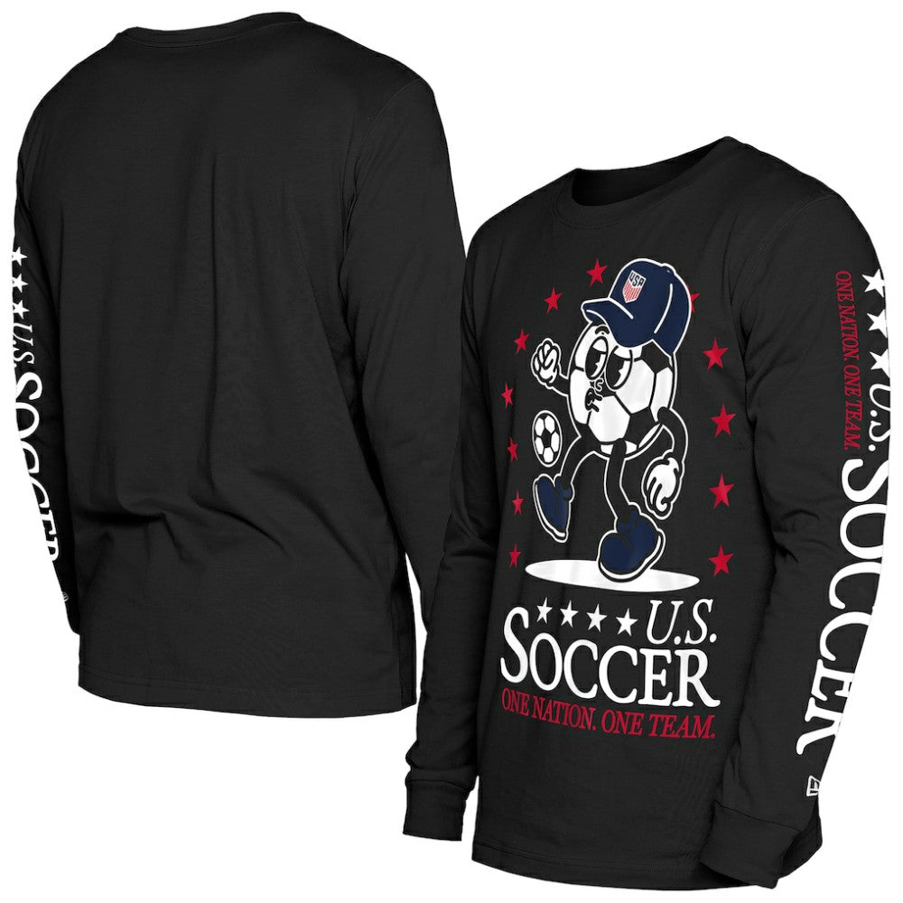 USMNT New Era Old School Sport Long Sleeve T-Shirt Black