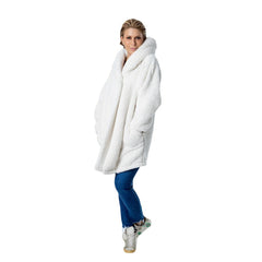 The Best Lounger in the World By Jill Martin Boston Celtics Unisex Cream Oversized Open-Front Hoodie Sweater