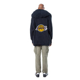 The Best Lounger in the World By Jill Martin Los Angeles Lakers Unisex Black Oversized Open-Front Hoodie Sweater