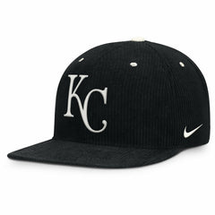 Kansas City Royals Nike Pro Corduroy Structured Snapback Hat - Black Hats