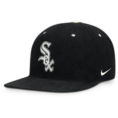 Chicago White Sox Nike Pro Corduroy Structured Snapback Hat - Black Hats