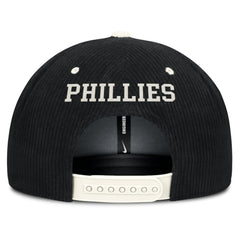 Philadelphia Phillies Nike Pro Corduroy Structured Snapback Hat - Black Hats