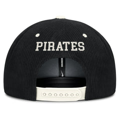 Pittsburgh Pirates Nike Pro Corduroy Structured Snapback Hat - Black Hats