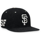 San Francisco Giants Nike Pro Corduroy Structured Snapback Hat - Black Hats