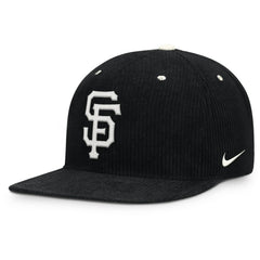 San Francisco Giants Nike Pro Corduroy Structured Snapback Hat - Black Hats