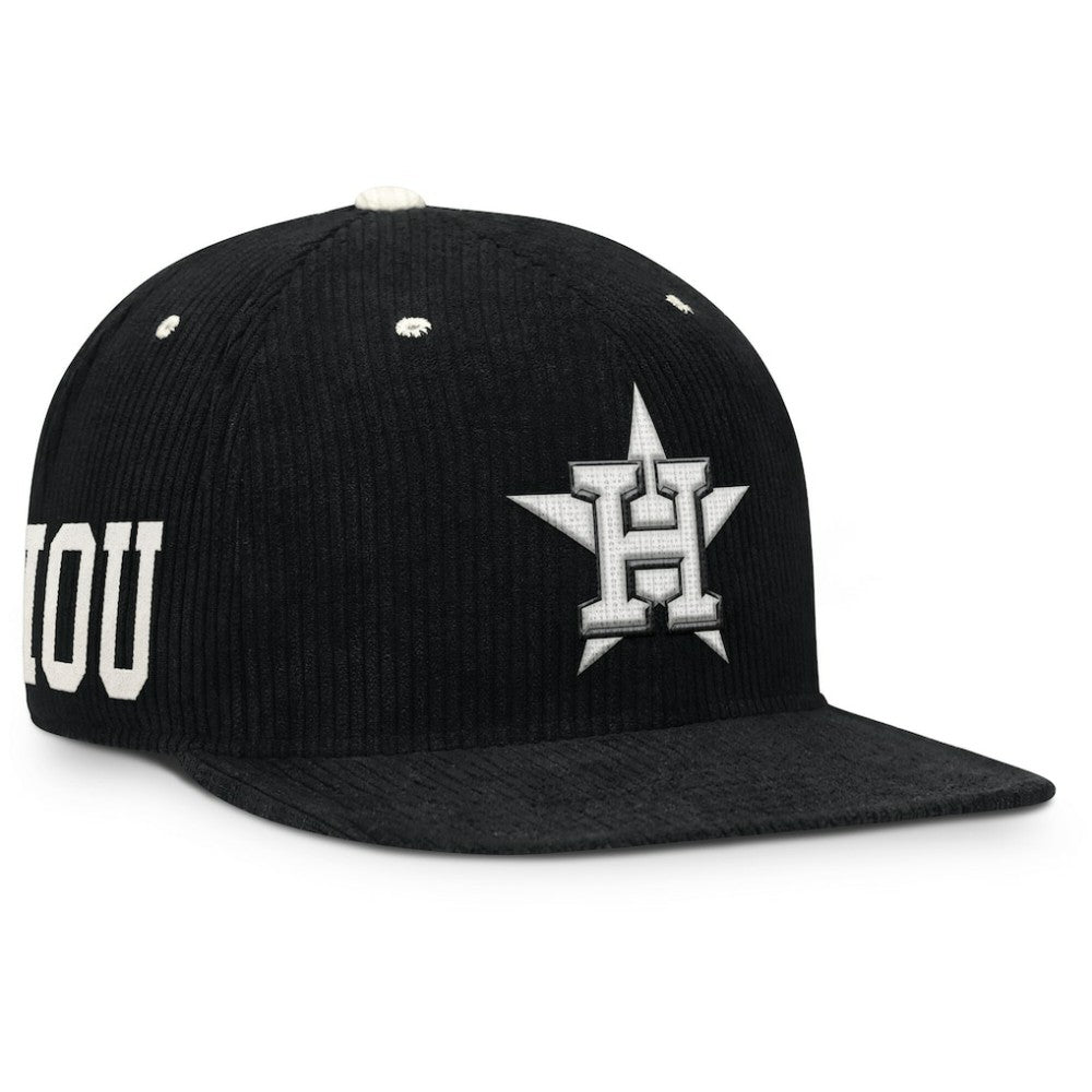 Houston Astros Nike Pro Corduroy Structured Snapback Hat - Black Hats