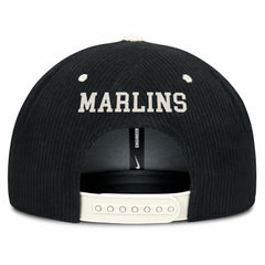 Miami Marlins Nike Pro Corduroy Structured Snapback Hat - Black Hats