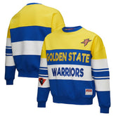 Golden State Warriors x DANNIJO Women's Blocked Pullover Sweatshirt Gold/Royal