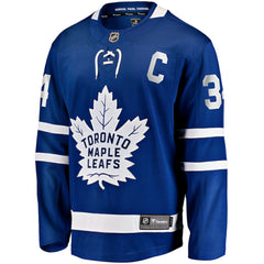 NHL Auston Matthews Toronto Maple Leafs Fanatics Captain Patch Home Breakaway Player Jersey - Blue