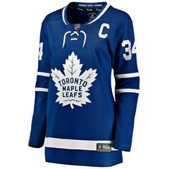 NHL Auston Matthews Toronto Maple Leafs Fanatics Women's Captain Patch Home Breakaway Player Jersey - Blue