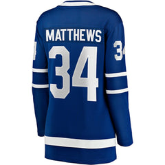 NHL Auston Matthews Toronto Maple Leafs Fanatics Women's Captain Patch Home Breakaway Player Jersey - Blue