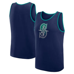 Seattle Mariners Logo Athletic Unmatched Success Tank Top - Navy Tanks