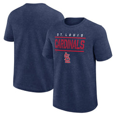 St. Louis Cardinals Logo Athletic Top Notch T-Shirt - Heather Navy T-shirts