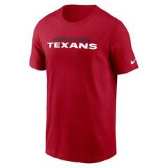 Houston Texans Primetime Wordmark Essential T-Shirt Red
