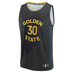 NBA Stephen Curry Golden State Warriors Fast Break Replica Player Jersey sale - Statement Editi- Black