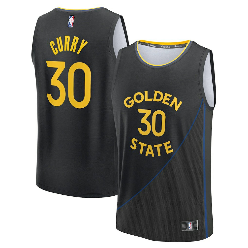 NBA Stephen Curry Golden State Warriors Youth Fast Break Replica Player Jersey sale - Statement Editi- Black