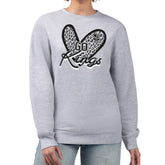 NHL Los Angeles Kings G-III 4Her by Carl Banks Women's Animal Print Heart Fleece Pullover Sweatshirt - Heather Gray