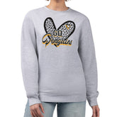 NHL Pittsburgh Penguins G-III 4Her by Carl Banks Women's Animal Print Heart Fleece Pullover Sweatshirt - Heather Gray