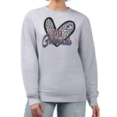 NHL Colorado Avalanche G-III 4Her by Carl Banks Women's Animal Print Heart Fleece Pullover Sweatshirt - Heather Gray