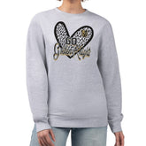 NHL Vegas Golden Knights G-III 4Her by Carl Banks Women's Animal Print Heart Fleece Pullover Sweatshirt - Heather Gray