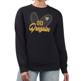 NHL Pittsburgh Penguins G-III 4Her by Carl Banks Women's Animal Print Heart Fleece Pullover Sweatshirt - Black