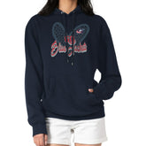 NHL Columbus Blue Jackets G-III 4Her by Carl Banks Women's Animal Print Heart Fleece Pullover Hoodie - Navy