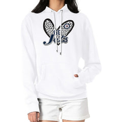 NHL Winnipeg Jets G-III 4Her by Carl Banks Women's Animal Print Heart Fleece Pullover Hoodie - White