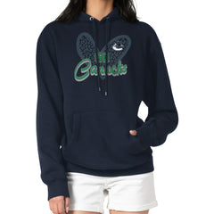 NHL Vancouver Canucks G-III 4Her by Carl Banks Women's Animal Print Heart Fleece Pullover Hoodie - Navy