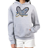 NHL Buffalo Sabres G-III 4Her by Carl Banks Women's Animal Print Heart Fleece Pullover Hoodie - Heather Gray