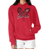 NHL Carolina Hurricanes G-III 4Her by Carl Banks Women's Animal Print Heart Fleece Pullover Hoodie - Red