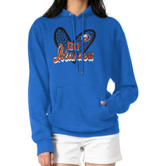 NHL New York Islanders G-III 4Her by Carl Banks Women's Animal Print Heart Fleece Pullover Hoodie - Royal