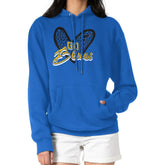 NHL St. Louis Blues G-III 4Her by Carl Banks Women's Animal Print Heart Fleece Pullover Hoodie - Blue