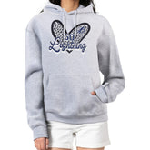 NHL Tampa Bay Lightning G-III 4Her by Carl Banks Women's Animal Print Heart Fleece Pullover Hoodie - Heather Gray